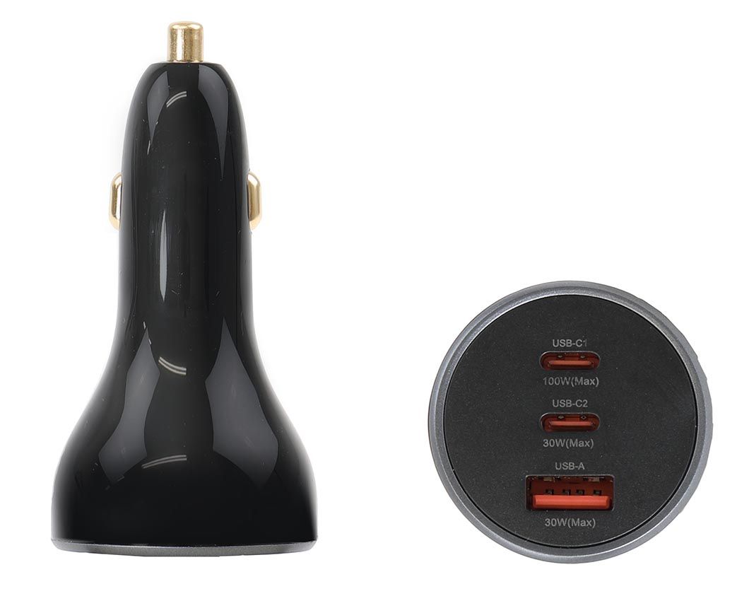 Ladegerät 12/24V Brodit Dual 1x usbA 2x usbC 2.4A QC 3.0