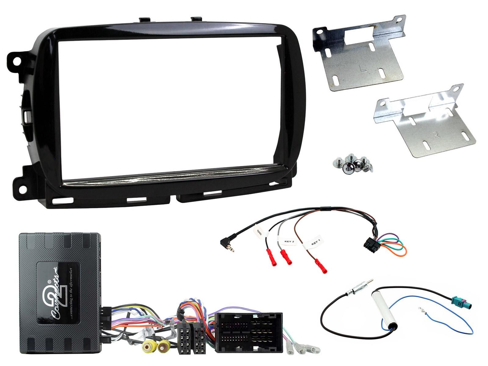 2DIN KIT Fiat 500 15-21 voor facelift model zonder 7"