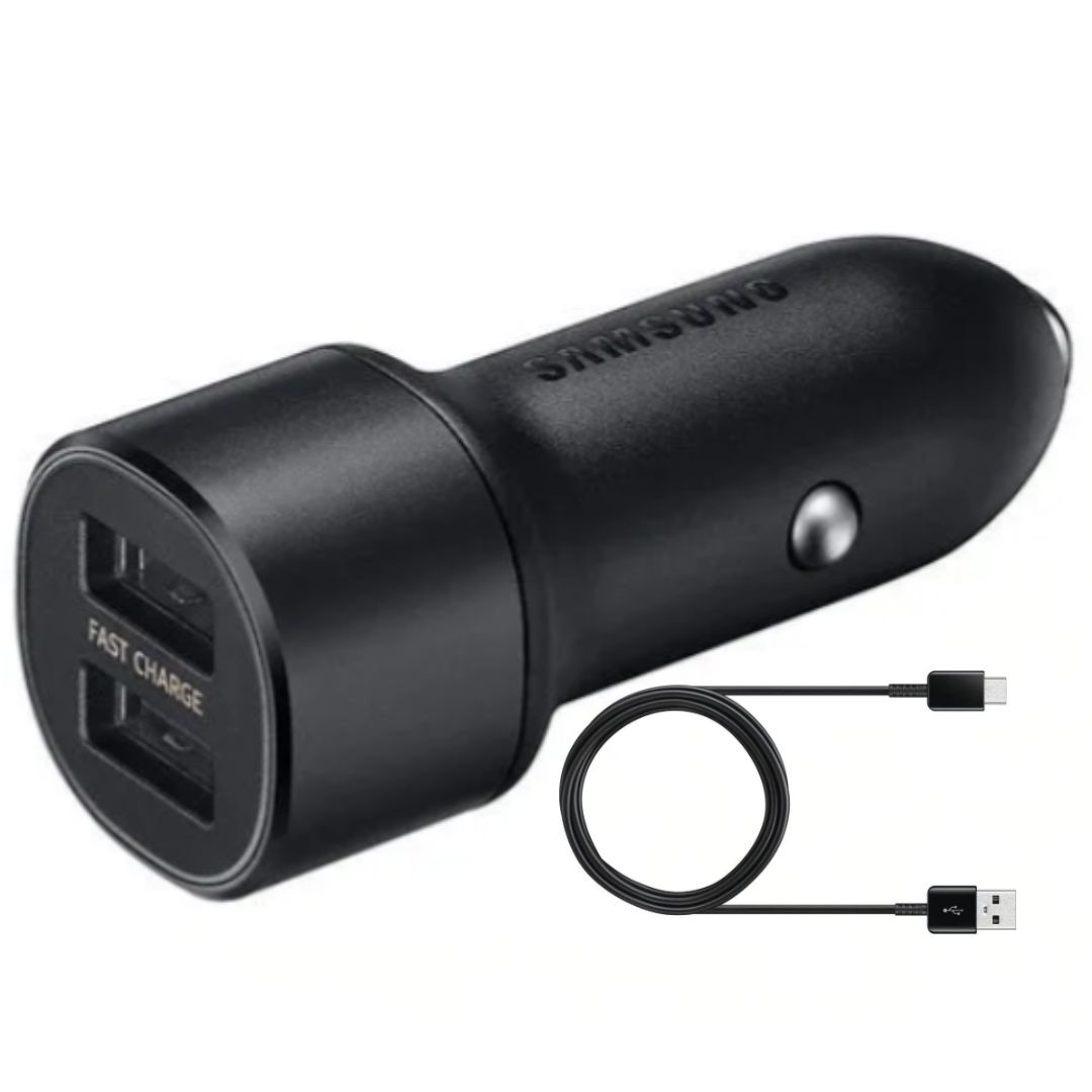 Ladegerät 12/24V Samsung EP-L1100WBEGEU 2x usbA + usbC schwa
