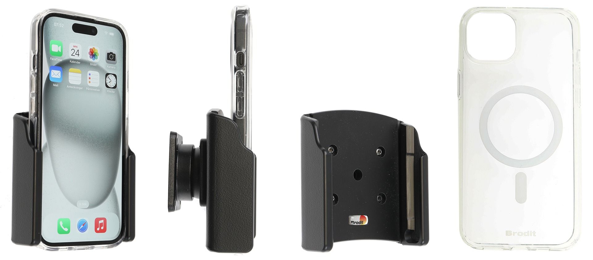 Brodit HalterApple iPhone 15 with Magnetic case