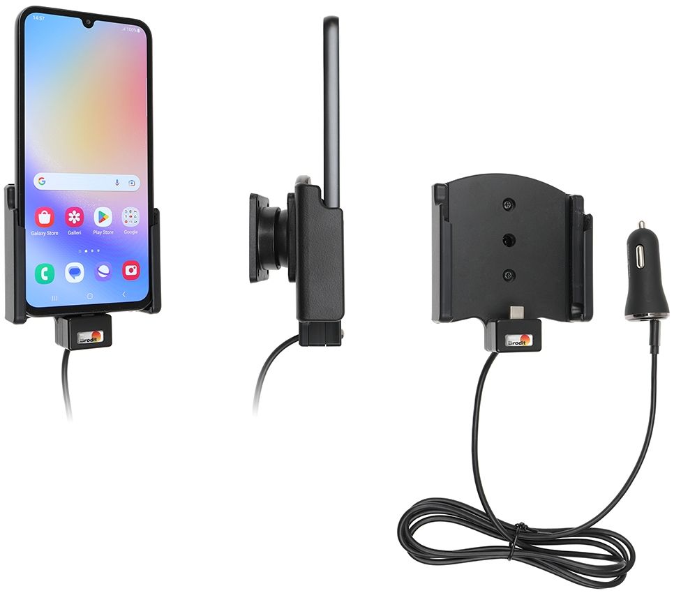 Brodit Aktive Halter Samsung Galaxy A34 5G USB zig.stecker